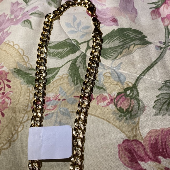 Necklace Laminated gold w pendant 14k - Picture 3 of 4